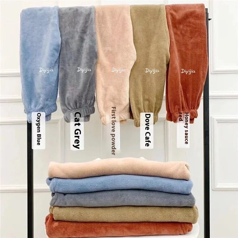 Fall and Winter Men and Women New Double-Sided Velvet Thickened Warm Suit Loose Coral Velvet Home Wear Loose Lazy Sleepwear