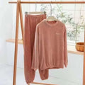 Fall and Winter Men and Women New Double-Sided Velvet Thickened Warm Suit Loose Coral Velvet Home Wear Loose Lazy Sleepwear