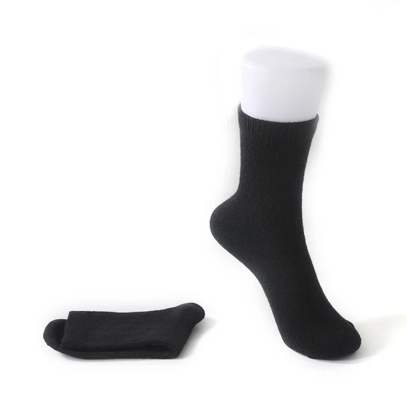 100% Cashmere Socks Women's Knitted Long Tube Socks High Elasticity Warm Straight Tube Socks Autumn Winter Mid Tube Sock